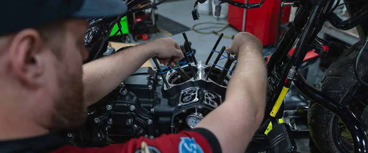 motorcycle engine repair shop